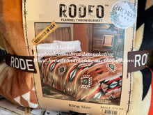 Load image into Gallery viewer, Rodeo Aztec Taupe Super Plush Blanket
