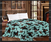 Load image into Gallery viewer, MIA Cow Print Super Plush Blankets
