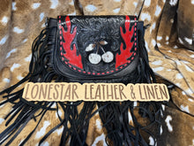 Load image into Gallery viewer, Flames Cherry Cowhide Crossbody Purse
