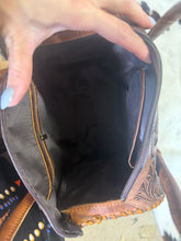 Load image into Gallery viewer, Josie Tooled Leather Belt Buckle Speedy Purse
