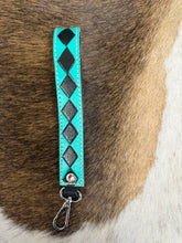 Load image into Gallery viewer, Tooled Leather Wristlet Keychains
