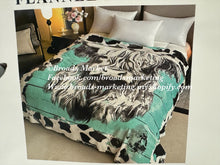 Load image into Gallery viewer, Katie Turquoise Highland S17 Blanket
