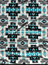 Load image into Gallery viewer, Davis Turquoise Aztec Super Plush Blanket
