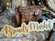Load image into Gallery viewer, Black &amp; Beige Tooled Speedy Leather Purse
