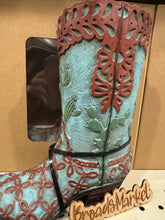Load image into Gallery viewer, RA4145 Cactus Tooled Boot Vase

