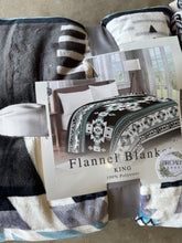 Load image into Gallery viewer, Josh Black &amp; Blue Aztec Super Plush Blanket
