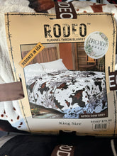Load image into Gallery viewer, Rodeo Hunter Grey Aztec Super Plush Blanket
