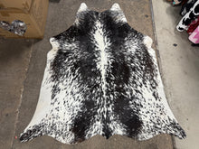 Load image into Gallery viewer, Black &amp; White Salt &amp; Pepper Cowhide Rug 53x50”
