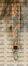 Load image into Gallery viewer, Tooled Leather Wristlet Keychins
