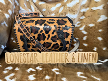 Load image into Gallery viewer, Cheetah Leather Tooled Speedy Purse
