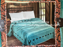 Load image into Gallery viewer, Turquoise Bootstitch MIA Super Plush Blanket
