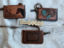 Load image into Gallery viewer, Wristlet Tooled Leather ID Wallet Holders
