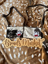Load image into Gallery viewer, Checkered Cherry Cowhide Crossbody Purse
