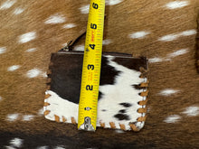 Load image into Gallery viewer, Cowhide &amp; Distressed Leather Braided Coin Purses
