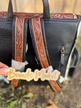 Load image into Gallery viewer, Tooled Cowhide Backpack
