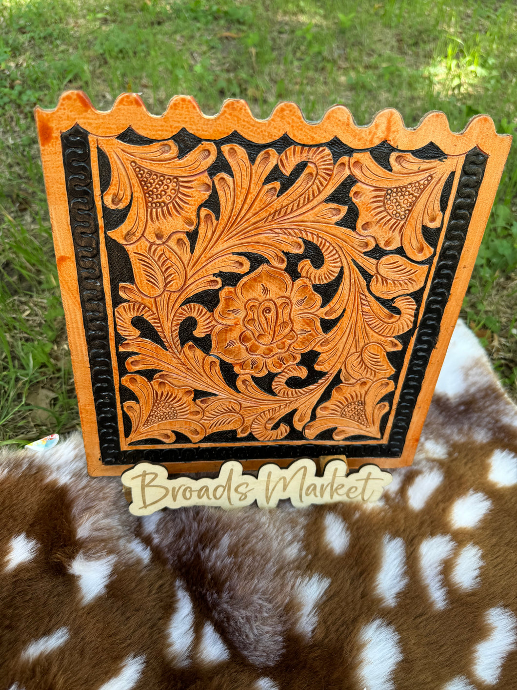 Tooled Leather Jewelry Display