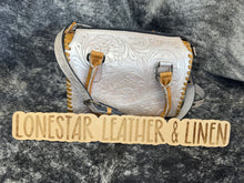 Load image into Gallery viewer, Cream Gloria Tooled Speedy Purse
