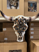 Load image into Gallery viewer, Fleur de Lys Cowskull
