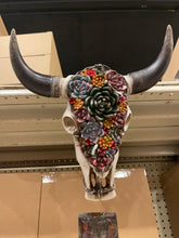 Load image into Gallery viewer, Multi Floral Cowskull Wall Decor
