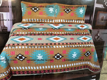 Load image into Gallery viewer, Beige Aztec 3 Piece Bedding Set
