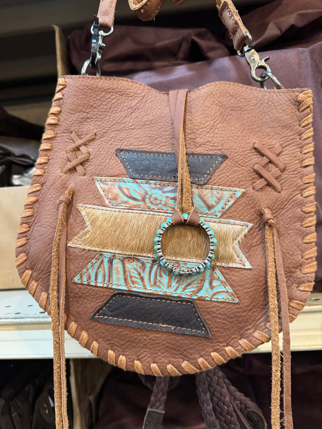 Aztec Ziglag Leather Purse