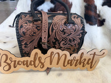 Load image into Gallery viewer, Black &amp; Brown Tooled Speedy Purse
