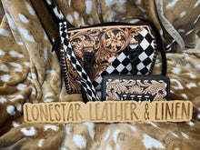 Load image into Gallery viewer, Victoria Checkered Tooled Speedy Crossbody Purse &amp; Wallet
