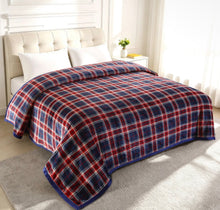 Load image into Gallery viewer, PJ Blue &amp; Red Super Plush Blanket
