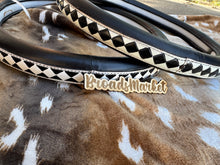 Load image into Gallery viewer, Checkered &amp; Turquoise Steering Wheel Covers
