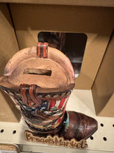 Load image into Gallery viewer, RA7371 Horseshoe Horse Boot Piggy Bank

