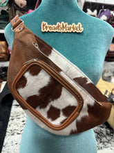 Load image into Gallery viewer, Cowhide Leather Fanny Bum Sling Bags
