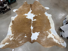 Load image into Gallery viewer, Beautiful Beige Red Cowhide Rug 76x81”
