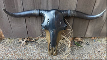 Load image into Gallery viewer, Maximus Black &amp; Gold Cowskull
