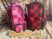 Load image into Gallery viewer, Checkered Leather Backpacks
