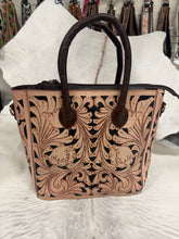 Load image into Gallery viewer, Tooled Leather Holly Tote Bag
