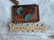 Load image into Gallery viewer, Tooled Leather &amp; Cowhide Coin Purses
