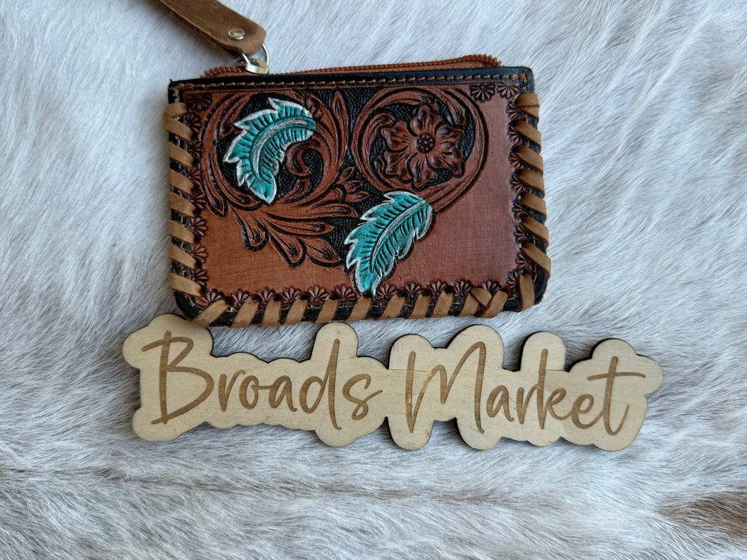 Tooled Leather & Cowhide Coin Purses