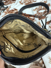 Load image into Gallery viewer, Sabina Black Checkered Cowhide Crossbody Purse
