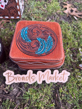 Load image into Gallery viewer, Cowhide &amp; Tooled Leather Jewelry Cases
