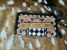 Load image into Gallery viewer, Victoria Checkered Tooled Speedy Crossbody Purse &amp; Wallet
