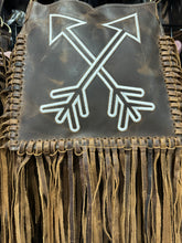 Load image into Gallery viewer, Distressed Leather Fringe Crossbody Purse
