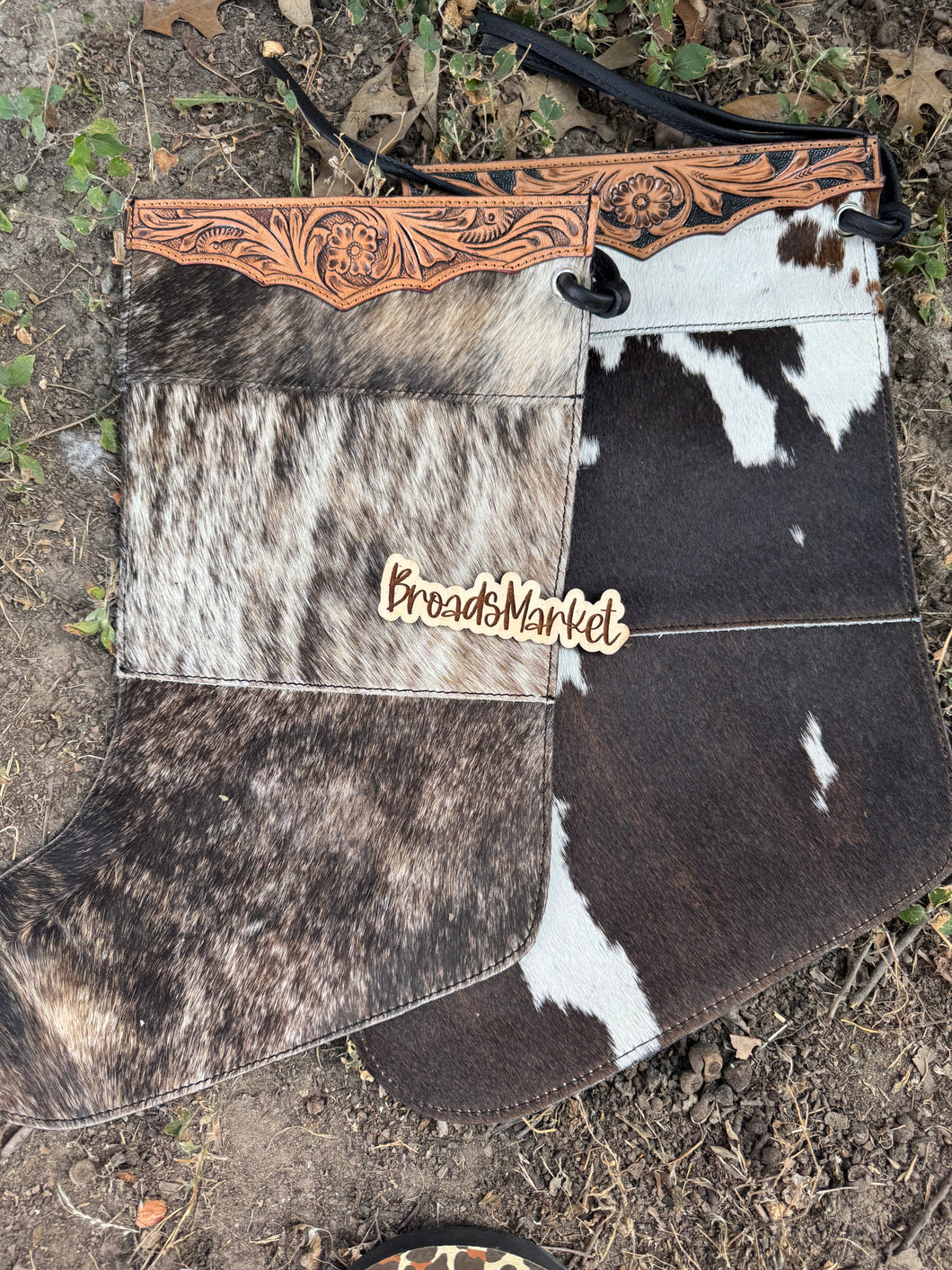 Cowhide Tooled Top Stockings