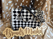 Load image into Gallery viewer, Beautiful Checkered Should &amp; Crossbody Purse
