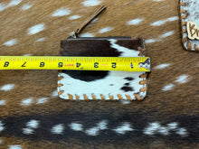 Load image into Gallery viewer, Cowhide &amp; Distressed Leather Braided Coin Purses
