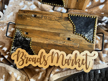 Load image into Gallery viewer, Reclaimed Rail Road Cowhide Studded Trays
