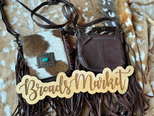 Load image into Gallery viewer, Turquoise Stone Crossbody Fringe Purse

