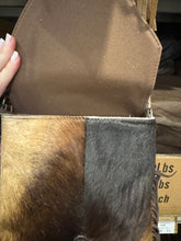 Load image into Gallery viewer, Cowhide Tooled Flap Crossbody Purse
