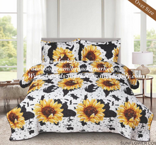 Load image into Gallery viewer, Sunflower Cow Bedding Set
