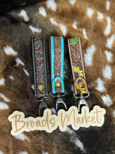 Load image into Gallery viewer, Tooled Leather Keychain Holders
