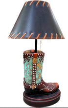 Load image into Gallery viewer, RA1072 Teal Studded Boot Vase
